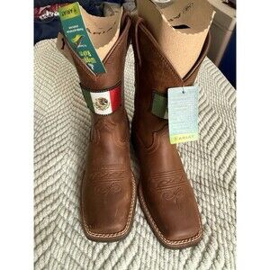 NEW ARIAT Youth Orgullo Mexicano II Western Boot Size 1.5 Brown Boys